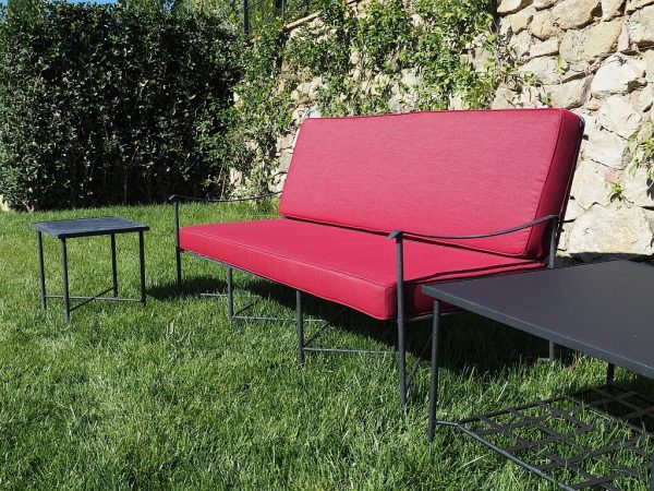Panchina Divano da giardino in ferro battuto - wrought iron furniture - meubles en fer forgé - schmiedeeiserne Möbel