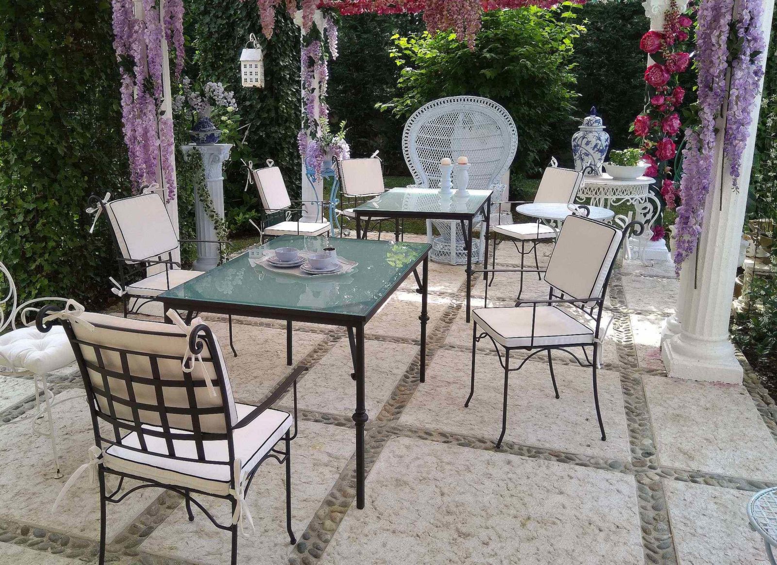 Tavolo da Giardino con Poltroncine e Sedie