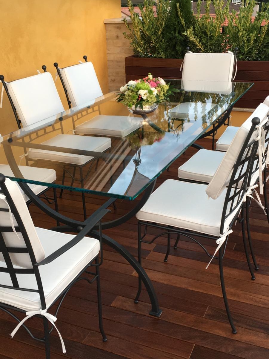 Tavolo da giardino in ferro battuto PISTOIA fatto a mano - Luxury Outdoor